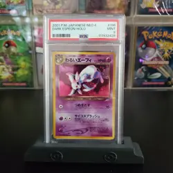 2001 Pokemon Japanese Neo 4 Dark Espeon Holo PSA MINT 9 - Image 1