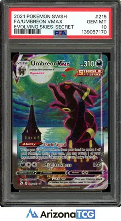 Pokemon 2021 Umbreon VMAX 215/203 Alt Art Evolving Skies GEM MINT PSA 10 - Image 1