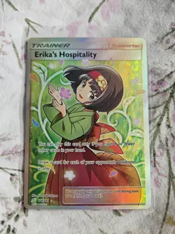 Pokemon Cards: Team Up Ultra Rare Full Art: Erika's Hospitality 174/181 - Image 1