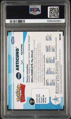PSA 10💎❄Articuno 2000 Canadian Pokemon Card Danone Stadium Tip #28 (105040367) - Image 2