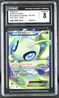 CGC 8 Celebi EX 2012 Boundaries Crossed 141/149 Ultra Rare Holo Pokemon Card - Image 1