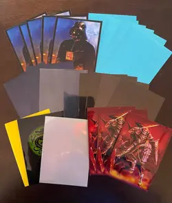 85+ Ultra Pro Standard Card Sleeves Deck Protector - Black Darth Vader Dragon - Image 2