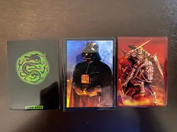 85+ Ultra Pro Standard Card Sleeves Deck Protector - Black Darth Vader Dragon - Image 3