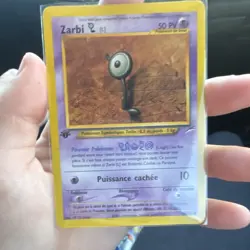 Pokemon Zarbi [L] French TCG Card 50 HP 10 Attack Psychic Basic - Image 1