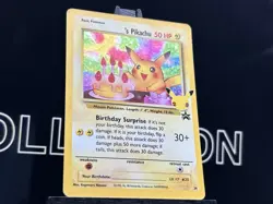 Happy Birthday Pikachu Holo 24 Celebrations Birthday Pokemon Card NM - Image 4