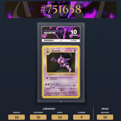 Pokemon Base Set Haunter *Shadowless* Card 29/102 WOTC Vintage - Gem Mint 10 💎 - Image 3