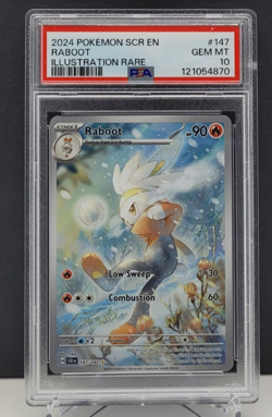 Pokemon S&V: Stellar Crown - Raboot IR PSA 10 Graded Card Gem Mint - Image 1