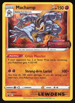 Machamp - SWSH243 - Lost Origin Stamp - SWSH Black Star Promo Pokemon Card - OC - Image 1