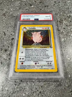 Pokemon TCG Cards Clefable 1/64 Jungle Holo Rare PSA 8 NM-MT - Image 1