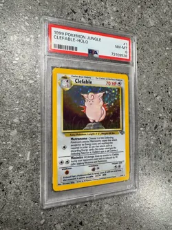 Pokemon TCG Cards Clefable 1/64 Jungle Holo Rare PSA 8 NM-MT - Image 2