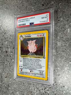 Pokemon TCG Cards Clefable 1/64 Jungle Holo Rare PSA 8 NM-MT - Image 3