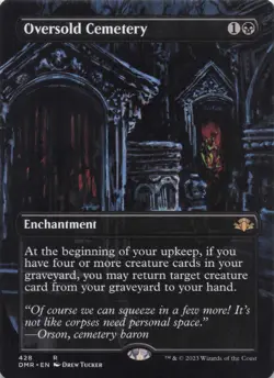 Oversold Cemetery (Borderless) Dominaria Remastered Rare Regular #428 NM MTG - Image 1
