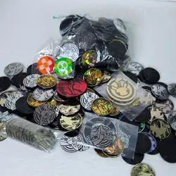 Lot Of 30 Official Pokemon TCG Coins Random Set Of 30 Various Sizes - Image 1