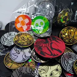 Lot Of 30 Official Pokemon TCG Coins Random Set Of 30 Various Sizes - Image 2