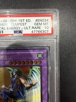 Yugioh Elemental Hero Tempest EEN-EN034 1st Edition Ultimate Rare PSA 10 - Image 4