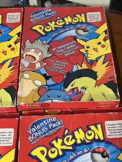 1998 Pokemon Valentines Day Cards & Stickers Vintage Lot Of 4 - Image 4