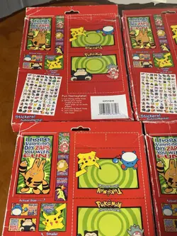 1998 Pokemon Valentines Day Cards & Stickers Vintage Lot Of 4 - Image 5