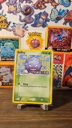 Pokemon Card - Koffing Deoxys 62/107 Reverse Holo Stamped - light played - Image 1