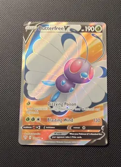 Pokemon TCG Butterfree v Darkness Ablaze Holo Card Full Art Ultra Rare 177/189 - Image 1