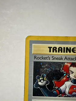 Pokemon TCG Rocket's Sneak Attack Rare Holo Card #16/82 Team Rocket HP/Damaged - Image 2