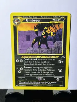 Umbreon 32/75 Neo Discovery Rare Pokemon Card MP ***USA Print - Image 1