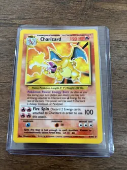 Base Set Holographic Charizard Pokemon Card # 4/102 Rare 1999 Wizards NM P - Image 1