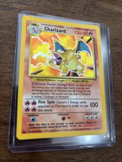 Base Set Holographic Charizard Pokemon Card # 4/102 Rare 1999 Wizards NM P - Image 3