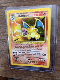 Base Set Holographic Charizard Pokemon Card # 4/102 Rare 1999 Wizards NM P - Image 5