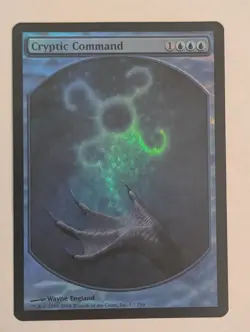 MTG Cryptic Command - Foil Textless Player Rewards Promo | LP | English - Image 1