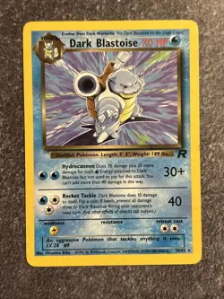 Pokemon Dark Blastoise Card 20/82 Team Rocket Vintage 2000 Pokemon TCG - Image 1