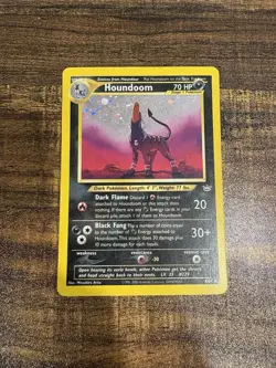 Pokemon TCG Houndoom Neo Revelation Holo Card 8/64 Unlimited Rare HP - Image 1