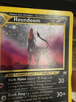 Pokemon TCG Houndoom Neo Revelation Holo Card 8/64 Unlimited Rare HP - Image 4