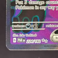 2023 Pokemon Gaming SV Paradox Rift - PAR EN Cofagrigus ex #224/182 - Image 4