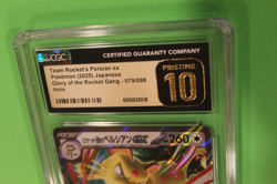 2025 POKEMON JP GLORY OF THE ROCKET GANG PERSIAN EX HOLO 75/98 CGC PRIST 10 - Image 2