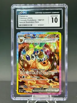 Pokemon Flareon ex 146/131 Sv: Prismatic Evolutions CGC 10 Special Illustration. - Image 1