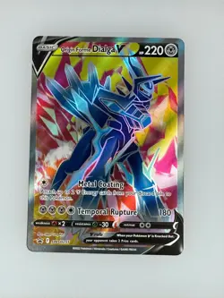2019 Pokemon SWSH Black Star Origin Forme Dialga V SWSH255 NM - Image 1