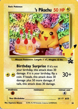 ______'s Pikachu 24/53 Pokemon Celebrations: Classic Collection NM - Image 1