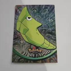 Metapod #11 Textured Holo Foil 1999 Topps Pokemon TV Animation Edition - Image 1