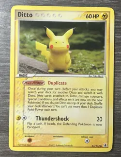 Pokemon TCG Ditto (Pikachu) 63/113 Delta Species - Image 1