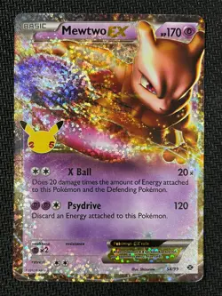 Mewtwo EX 54/99 Next Destinies Celebrations: Classic Collection Pokemon NM - Image 1