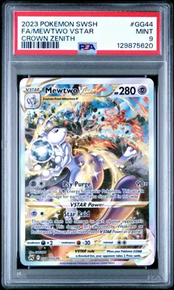 2023 Pokemon Crown Zenith Mewtwo VSTAR #GG44/GG70 PSA 9 - Image 1