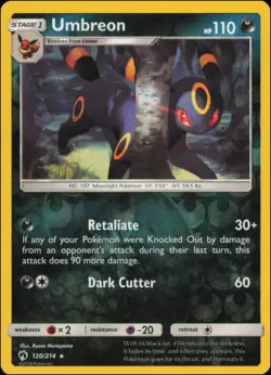 Pokemon - Umbreon #120/214 - SM - Lost Thunder Reverse Holo - Image 1