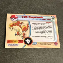 2000 Topps Pokemon TV Series 2 Rapadash Foil (Blue Logo) LP - Image 4