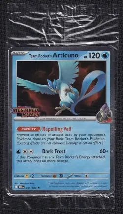 Pokemon Team Rocket’s Articuno 051/182 Destined Rivals Stamped Sealed - Image 1