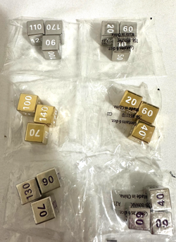 TCG Pokemon UPC Gold/Silver/White Coins Gold & Silver Damage Counter Dice #2 - Image 2