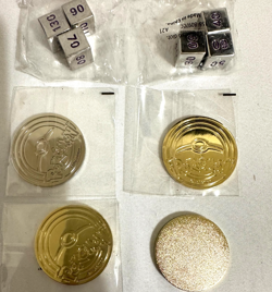 TCG Pokemon UPC Gold/Silver/White Coins Gold & Silver Damage Counter Dice #2 - Image 5