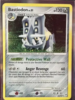 Pokemon TCG Bastiodon Mysterious Treasures 21/123 Exclusive Cosmos Holo Rare MP3 - Image 1
