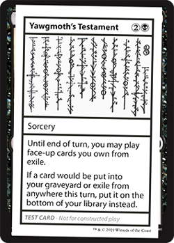 Yawgmoth's Testament (2021 Edition) [Mystery Booster Playtest Cards] Near Mint - Image 1