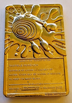 Pokemon 23K Gold Plated Trading Card | #61 Poliwhirl | Burger King Edition - Image 2