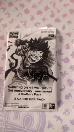 One Piece Card Game - OP-13 3rd Anniversary Tournament 3 Brothers Pack - Sealed - Image 1
